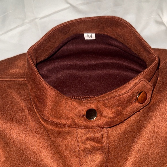Brown Button-Up Jacket - Picture 3 of 4